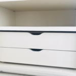 Accessories - Double drawer – laminate with wooden structure, in ivory color