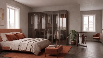 Wardrobe in Reflex glass 