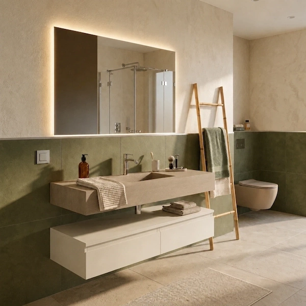 Bathroom furniture, Horizon line