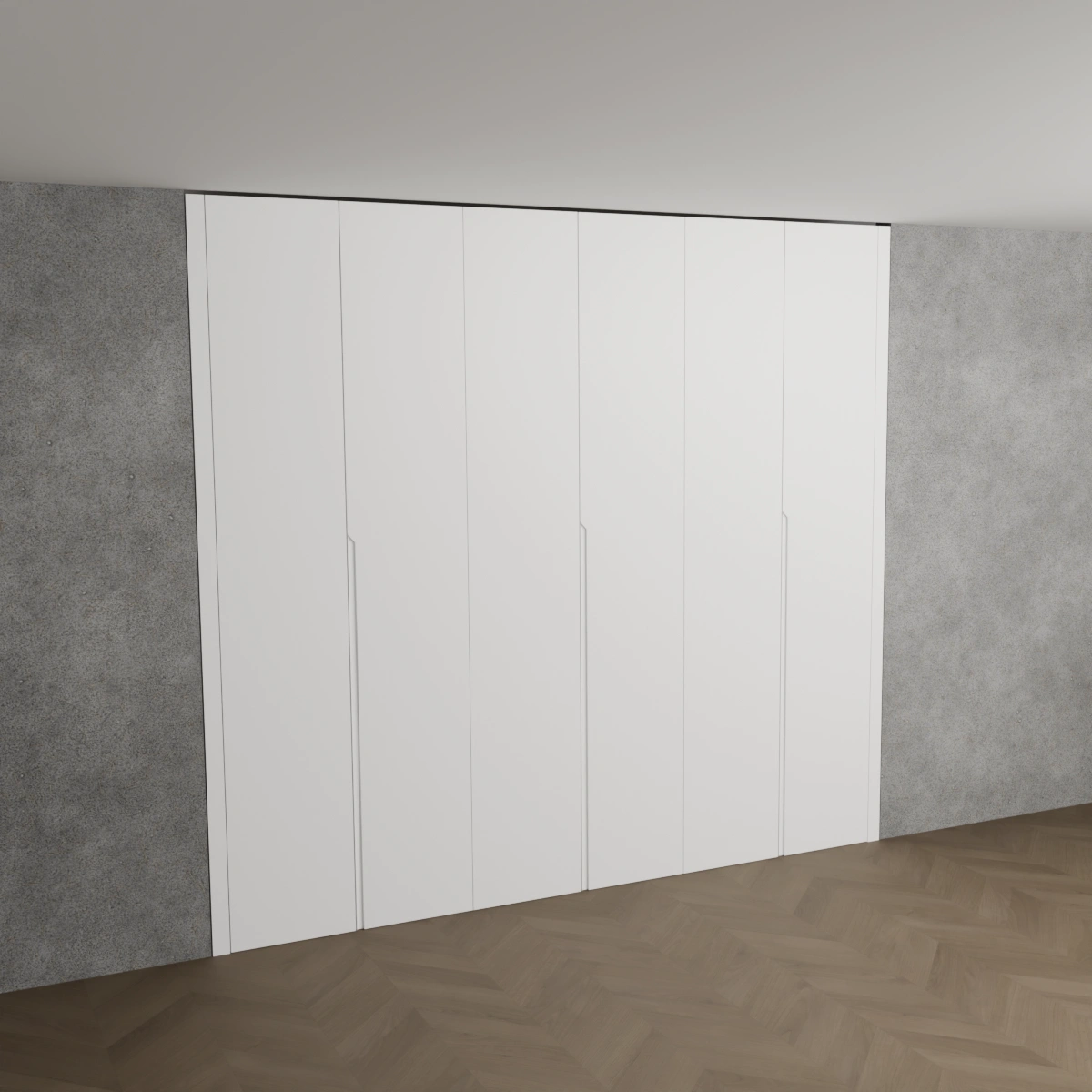 Built-in alcove wardrobe