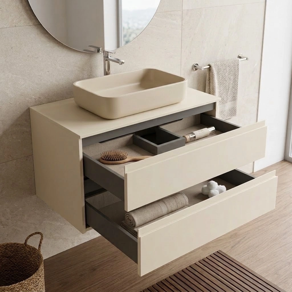 How the bathroom cabinet is built