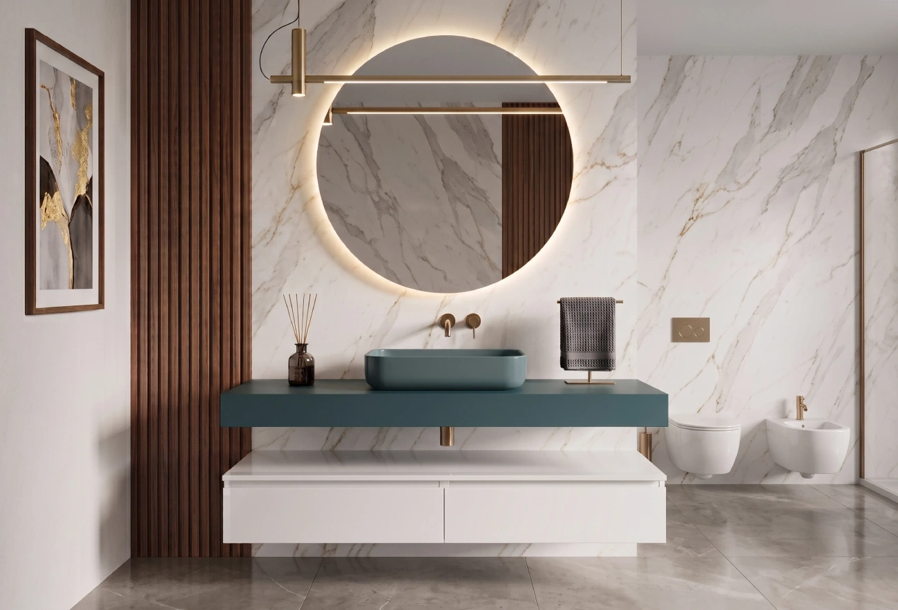 Made-to-measure bathroom cabinet: technical features