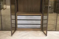 Glass door wardrobe - Internal three-drawer chest