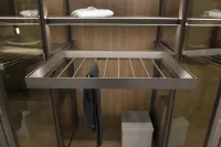 Glass door wardrobe - Pull-out trouser rack close-up
