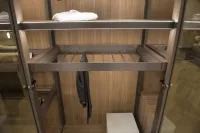 Glass door wardrobe - Shelf and trouser rack