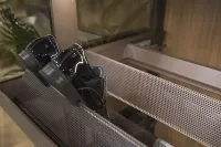 Glass door wardrobe - Shoes on shoe rack