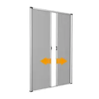 Moustiquaire horizontale sur mesure 2 portes avec profil au sol abaissé