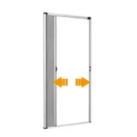 Moustiquaire horizontale 1 porte avec profil au sol surélevé