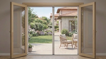 Horizontal Roll-Up Insect Screen with two Panel